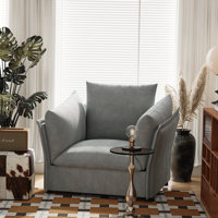 Modern Style Chenille Oversized Armchair Single Sofa Lounge Chair for Living Room