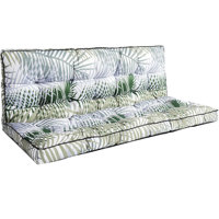 Porch Swing Cushion With Backrest: 55Inch Waterproof Bench Cushion For Outdoor Furniture, 2-3 Seater Replacement Thickened 4" Swing Cushion With Ties by Bayou Breeze