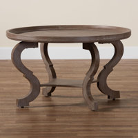 Corddaryl Baxton Studio Madrona French Country Antique Brown Wood Coffee Table by Rosalind Wheeler