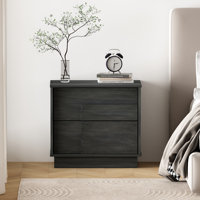 Horizon 22" Modern Nightstand with Easy Snap Assembly and 2 Full Extension Drawers by Manhattan Comfort