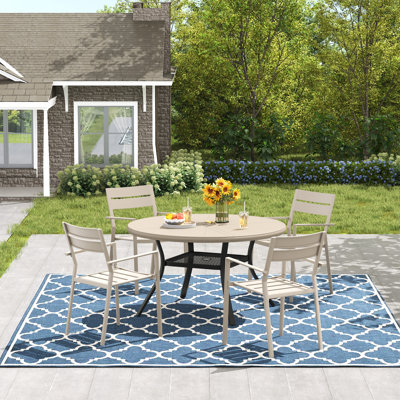 4-Person Outdoor Aluminum Patio Dining Set by Red Barrel Studio