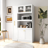 Farmhouse Storage Cabinet with 4 Doors,Pantry Organizers for Kitchen,Dining Room by Mercer41