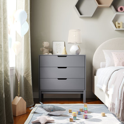 Wooden 3-Drawer Dresser With Smooth Bearing Slides For Kids Bedroom by Harriet Bee