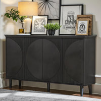 Sideboard Buffet Cabinet With Storage Modern Coffee Bar Kitchen Storage Cabinet With Doors And Shelves Console Table For Living Room And Kitchen, 59.4