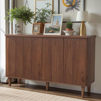 Sideboard Buffet Cabinet With Storage Modern Coffee Bar Kitchen Storage Cabinet With Doors And Shelves Console Table For Living Room And Kitchen, 59.4