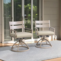Outdoor Swivel & Rocking Dining Chairs With Sunbrella Cushion by Red Barrel Studio