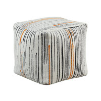 Ari 16" Modern & Contemporary Jacquard Pouf with Non-Slip Stability, Lightweight Polystyrene Bead Filling by Gracie Oaks