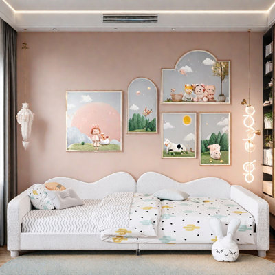 Gagalis Upholstered Daybed With Cloud-shaped Backrest by Lark Manor