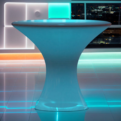 Wrought Studio™ Led Light Up Bar Table, 16 Rgb Colors Changing Light With Remote Control, Ip65 Waterproof Rechargeable Luminous Furniture Stool Table, by Wrought Studio