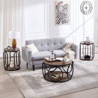 Carnforth 3 - Piece Modern Industrial Living Room Table Set by 17 Stories