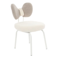Elegant Butterfly Makeup Vanity Stool With Backrest by Mercer41