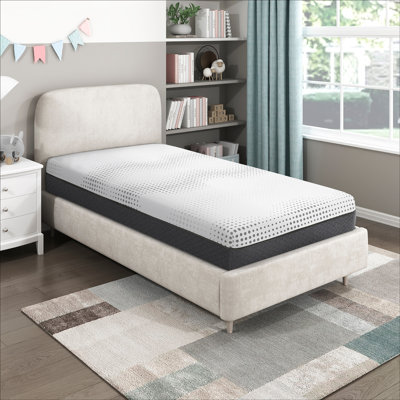 Gann 12" Modern & Contemporary Green Tea Gel-Infused Memory Foam Hybrid Mattress with Charcoal Infused Base, Firm Comfort Level by Arsuite