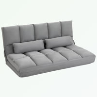 Convertible Chaise Lounge with 2 Pillows, Adjustable Backrest and Headrest by Ebern Designs