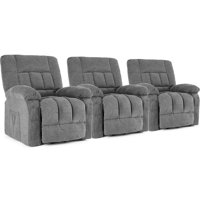 93"W Oversized Power Recliner Sofa Lift Assist Chair - Heated Massage Electric Recliner with Super Soft Padding & Dual Cup Holders
