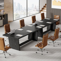 6FT All Wood Conference Table, Rectangular Seminar Meeting Table, Franceshi by Millwood Pines