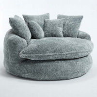 Comfortable double loaf sofa bed, oversized sofa bed with armrests, large padded high back decorative chair round sofa bed Living room bedroom by Orren Ellis