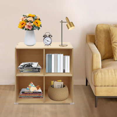 Solid Wood Bookcase Floorstanding Bookshelf Wooden Bookcase