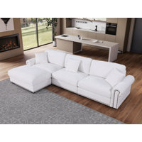 Oliver Modern Style Upholstered Large 3 Seats Seville Couch With Ottoman by Red Barrel Studio
