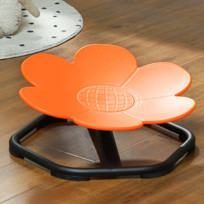 Sensory Spinning Chair, Kids Swivel Chair, Flower Shaped Sensory Chair for Autism, Kids, Toddlers, Training Body Balance & Coordination, Orange by Harriet Bee
