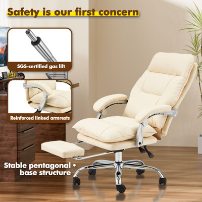 Executive Office Chair With Footrest 350 Lbs by Ebern Designs
