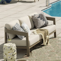 Harmonti Patio 76.5" Aluminum Sofa With Cushions by Peak Home Furnishings