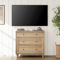 Scarlett Dresser TV Stand For Bedroom, Mid Century Modern TV Console Table Dressers With 3 Chest Of Drawers by Charlton Home