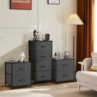 Drawer Storage Dresser Home Storage set with Wood Top & Pull Drawers by Ebern Designs