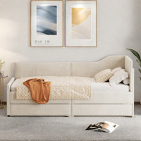 Closter L-shaped Upholstered Daybed With 2 Storage Drawers by Latitude Run