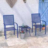 3-Piece Outdoor Bistro Set, Patio Conversation Sets for Porch, Deck, Backyard