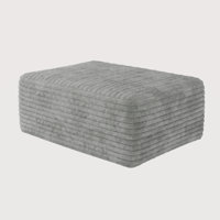 Corduroy Sofa Ottoman with Foam-Filled, No Assembly Required Upholstered Bench/Footstool, Soft Textured Fabric by Mercer41