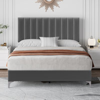 Velvet Bed Frame Upholstered Platform Bed Frame by Mercer41