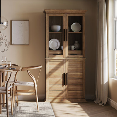 72" Tall Kitchen Pantry Large Storage Cabinet W/Doors & Shelves