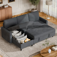 77.2" Upholstered Sleeper Sofa Bed by Ebern Designs