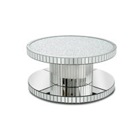 Coffee Table 40" Round In Clear Mirror Ken Design by Mercer41