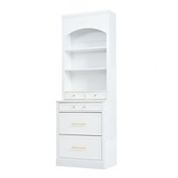 83.7"Tall Storage Cabinet,Freestanding Tall Kitchen Hutch with Faux Marble Top by Latitude Run