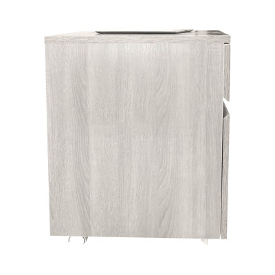 Mobili Rolling Two Drawer Vertical Filing Cabinet with Lock and Storage, Grey by Ebern Designs
