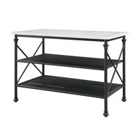 Kitchen Island With 2-Tier Metal Shelf by Alcott Hill