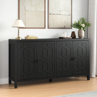 Sideboard Cabinet With Adjustable Shelves And 4 Doors
