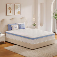 pocket spring blend mattress, breathable memory foam, medium hardness by Alwyn Home