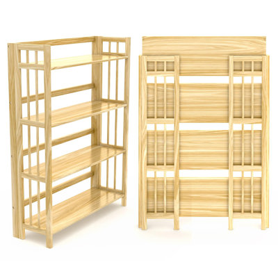 4-Tier Folding Bookshelf