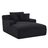 Cloudline Oversized Chaise Lounge Chair in Soft Corduroy by Orren Ellis