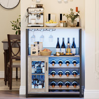 Wine Bar Cabinet with Led Lights by Wrought Studio