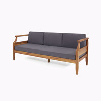 Adelayda Acacia Wood 3-Seater Sofa by Winston Porter
