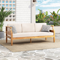 Adelayda Acacia Wood 3-Seater Sofa by Winston Porter