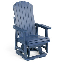 Patio Adirondack Swivel Glider Comfortable Backrest Ergonomic Seat by Rosecliff Heights