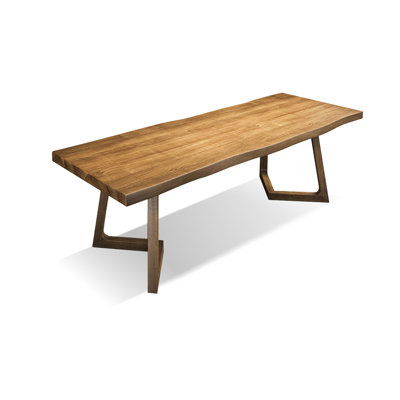 Brown Rectangular Solid Wood Butterfly Leaf Dining Table by Loon Peak