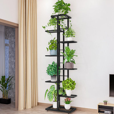 8 Tiers 9 Potted Plant Stand, Metal Tiered Plant Stand by Ebern Designs