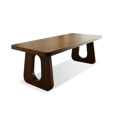 Nut-brown Rectangular Solid Wood desks by Loon Peak