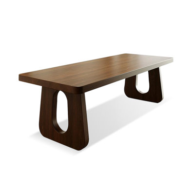 Nut-brown Rectangular Solid Wood desks by Loon Peak