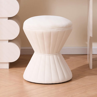 Konsta Tufted Accent Stool Vanity Ottoman by Mercer41